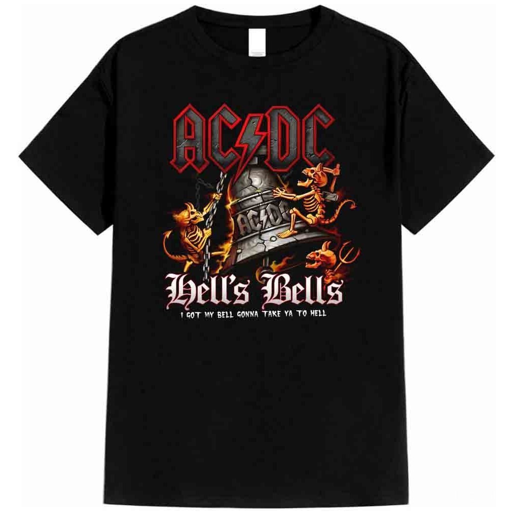 Kaos Pria Wanita Premium Unisex Hard Rock Band Graphic T-Shirt - AC/DC Inspired Design