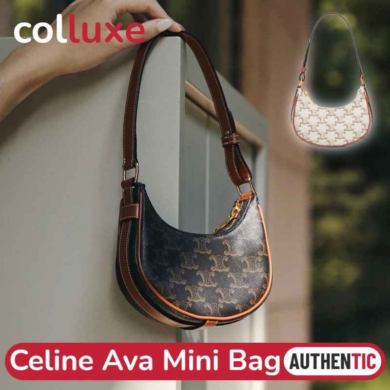 Menyediakan resi  CELINE AVA Mini Bag TRIOMPHE CANVAS 10I602 summer 16cm tas punggung wanita