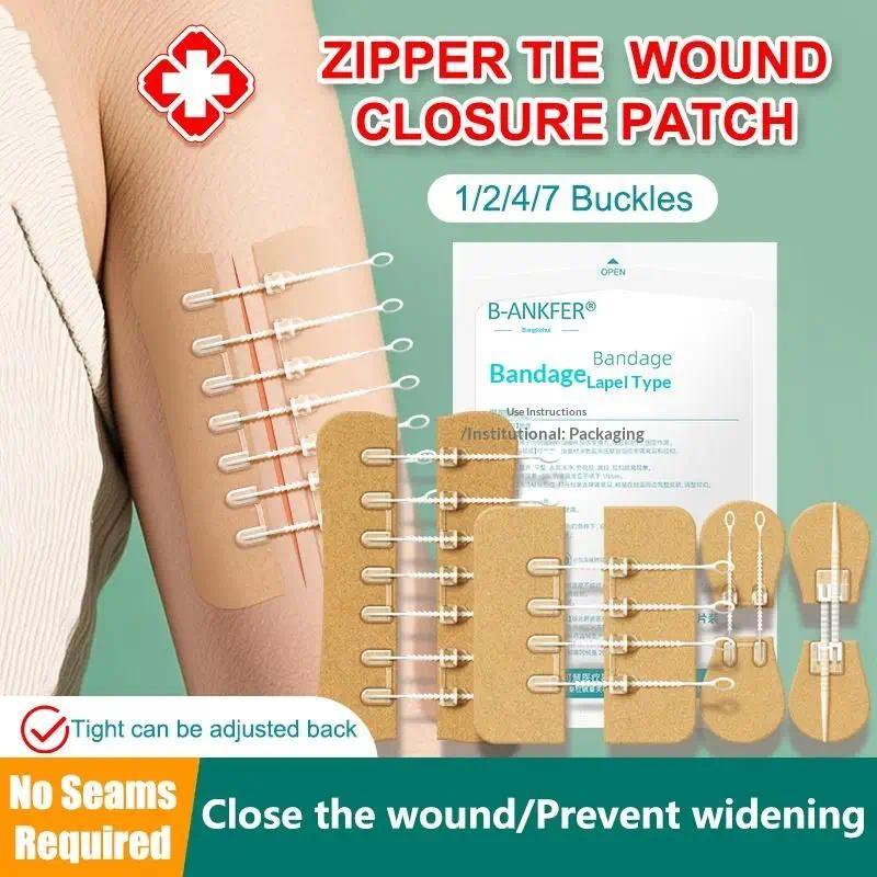 ~Zipper Tie Wound Closure Patch Sutureless Hemostatic Rapid Solution for Nurses Doctors and Personal