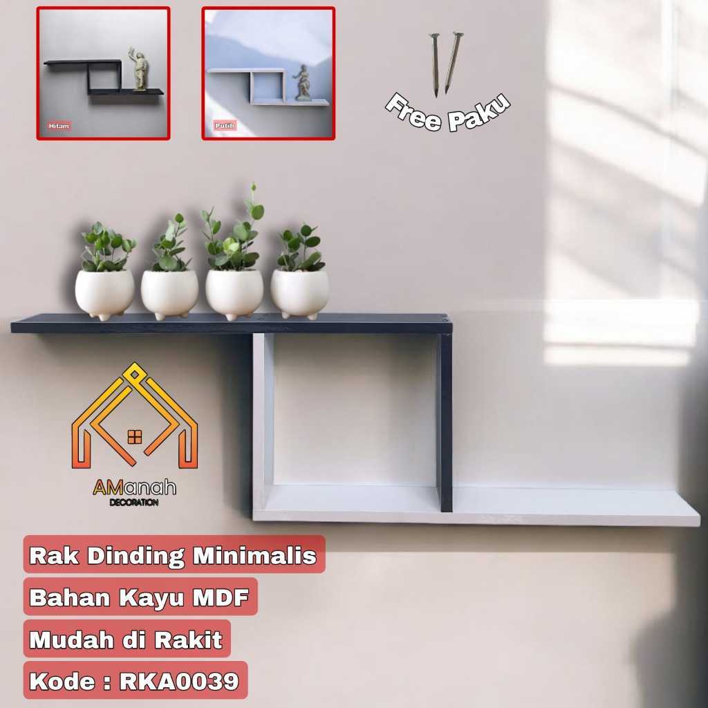 warung_santai - RAK DINDING MINIMALIS AMBAL PERSEGI RKA039 - RAK HIAS GANTUNG SERBAGUNA