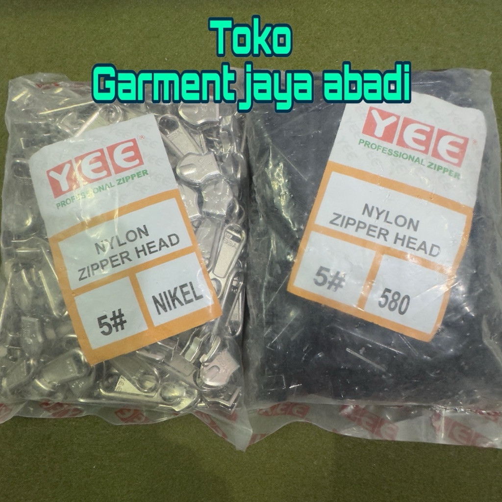 KAYDEN STORE Kepala Resleting YEE No5 Nilon Awet 100Biji