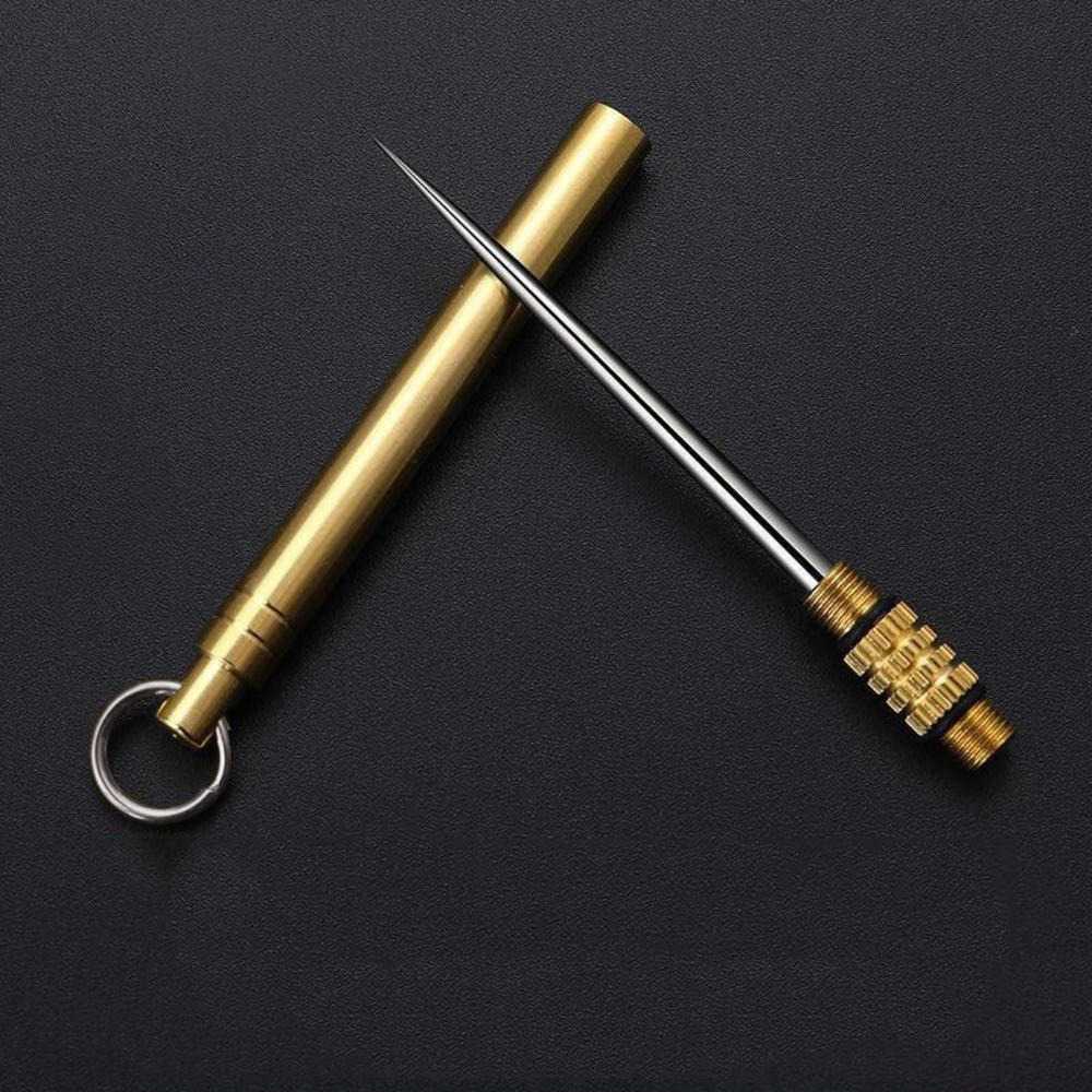 COD Tusuk Gigi Travel Outdoor Bahan Titanium Steril Reusable Portable Anti Karat Dengan Tempat Nya M