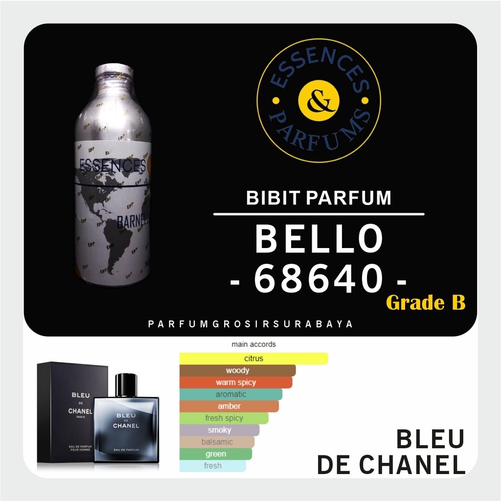 [PGJ] Bibit Parfum - BELLO 68640 | Grade B | Bleu de Chanel | Essences | 500gr