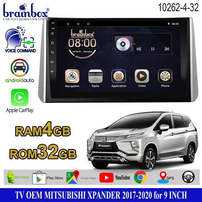 Brainbox TV Mobil OEM Mitsubishi Xpander Android Headunit Tape Mobil - 4GB + 32GB