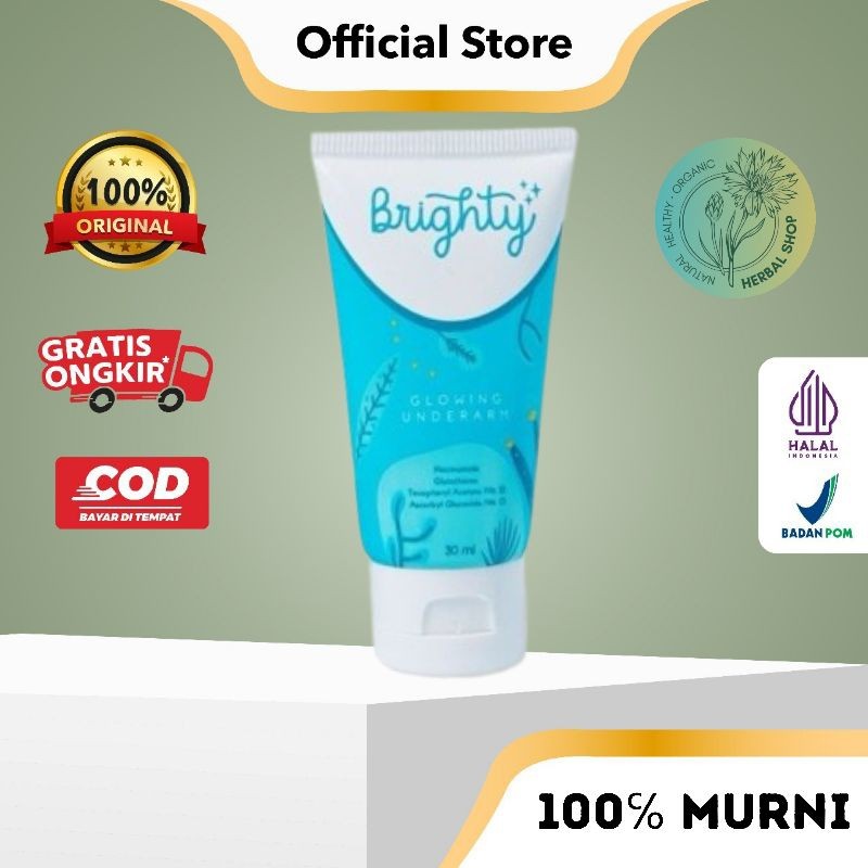 Brighty Glowing Underarm Pemutih Ketiak Memutihkan Ketiak Original BPOM