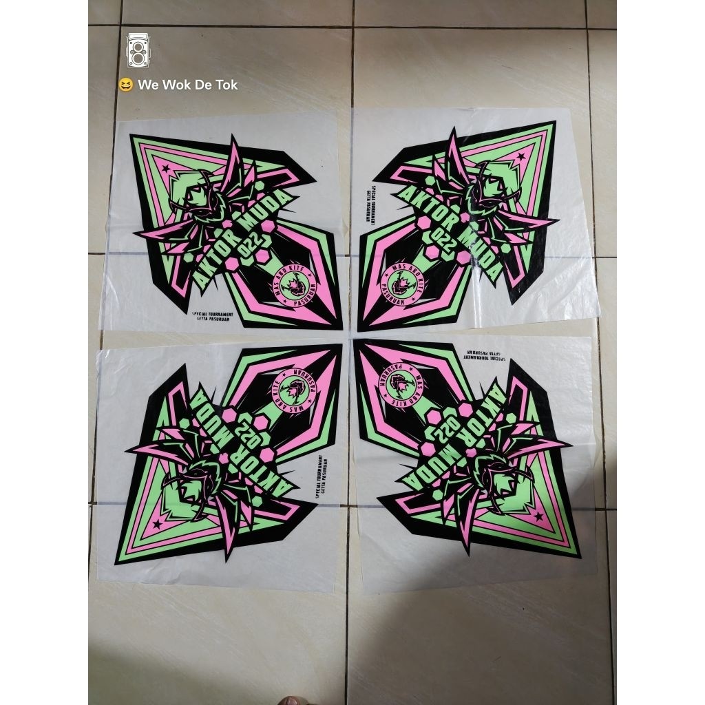 SUMER kertas sablon layangan super 3 warna isi 50 pcs