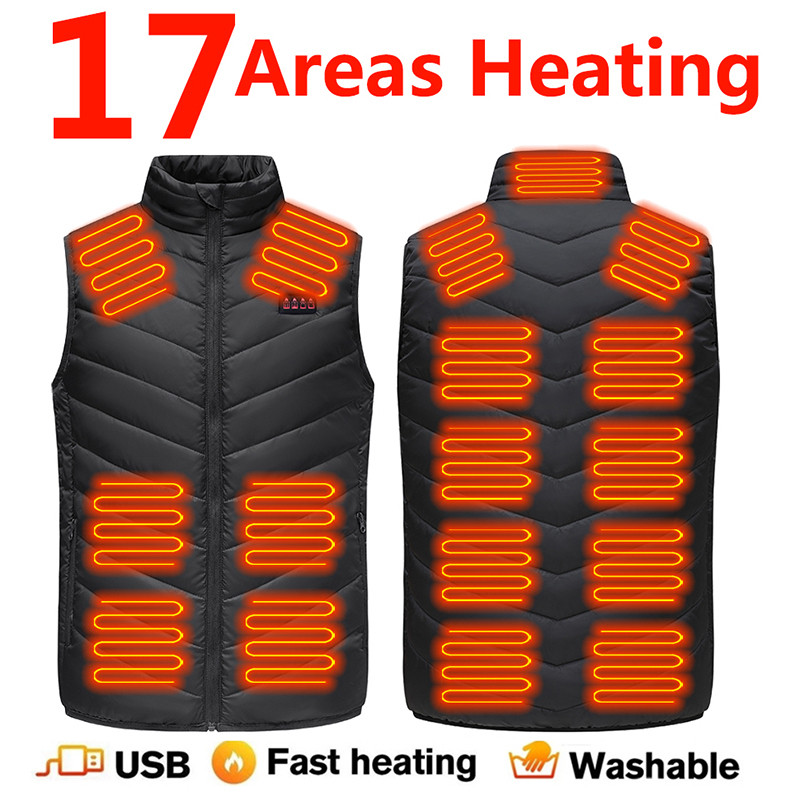 17/13/9 Areas Usb Heated Jacket Men Women Electric Heated Vest Heating Vest Heated Bodywarmer Usb In