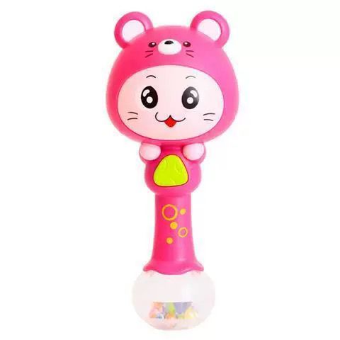 Mainan Edukasi Anak Baby Hola Adorable Bayi Stick Rattle Mainan Anak Pegang Warna Warni