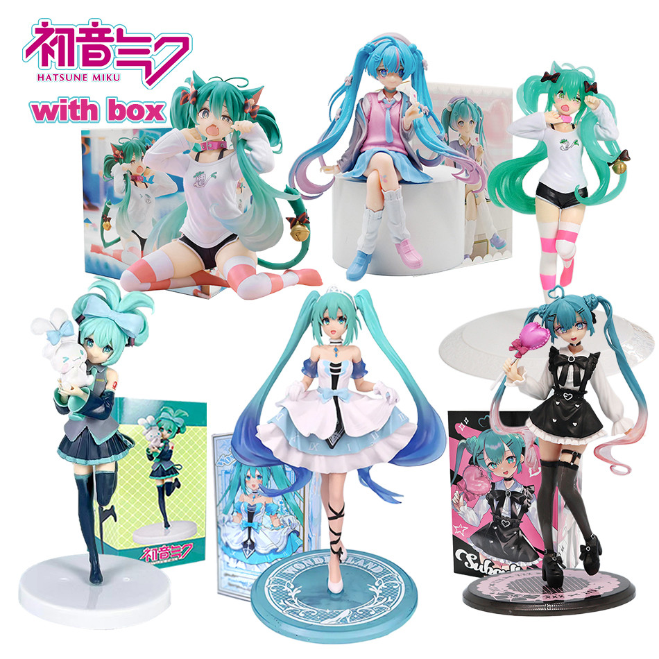Anime Figures Hatsune Miku Figure Cat Ear Hatsune Figure MIKU Scenery Model Anime Beautiful Girl Dec