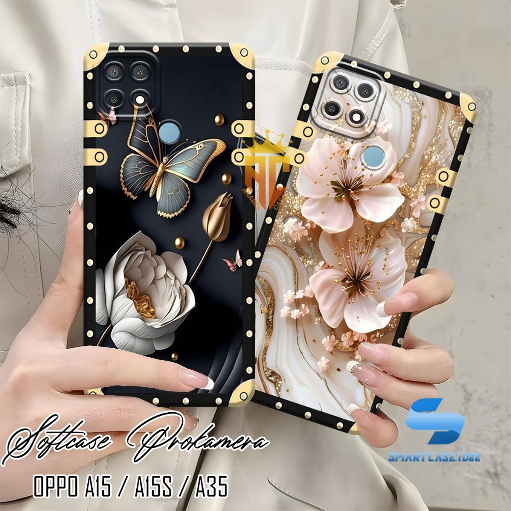Softcase Prokamera OPPO A15 / A15S / A35 Motif Bunga cantik - Case Oppo a15 - Case Hp [CP15]]