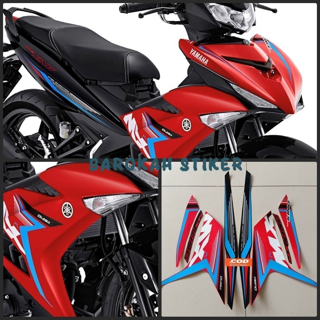 STRIPING STICKER LIST MOTOR YAMAHA MX KING 2023 2025 HITAM MERAH FULL BODY