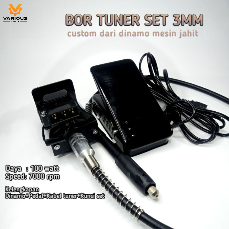 Bor Tuner Mini Custom Motor Mesin Jahit / Mini Die / Bor Tangan / Mini Die Grinder Set