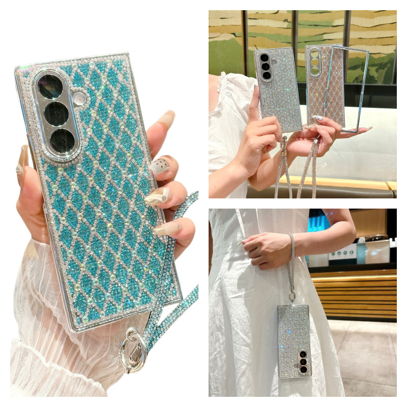 Anti-DROP Electroplated untuk Samsung Galaxy Z Fold7 Fold6 Z Fold5 Fold4 Kasus Anti-Scratch Anti-sid