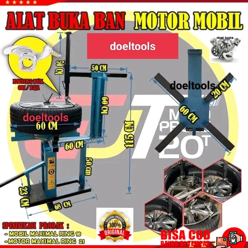 Alat buka Pasang Ban Mobil dan Motor Manual Tyre Changer Alat buka Ban