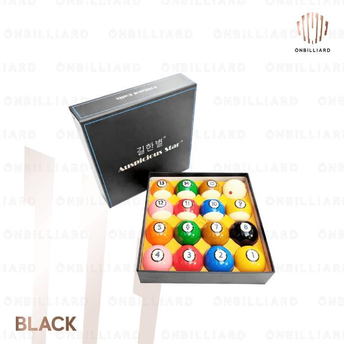AUSPICIOUS STAR Billiard Ball Set TV Pro Cup 57.2mm Black White Bola Billiard DOT AUSPICIOUS STAR KO