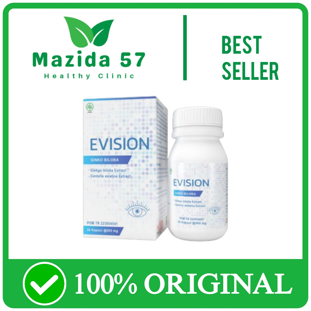 EVISION VITAMIN MATA ORIGINAL KAPSUL MATA MINUS RABUN KATARAK BERLEMAK SILINDER BURAMGLUKOMA BPOM