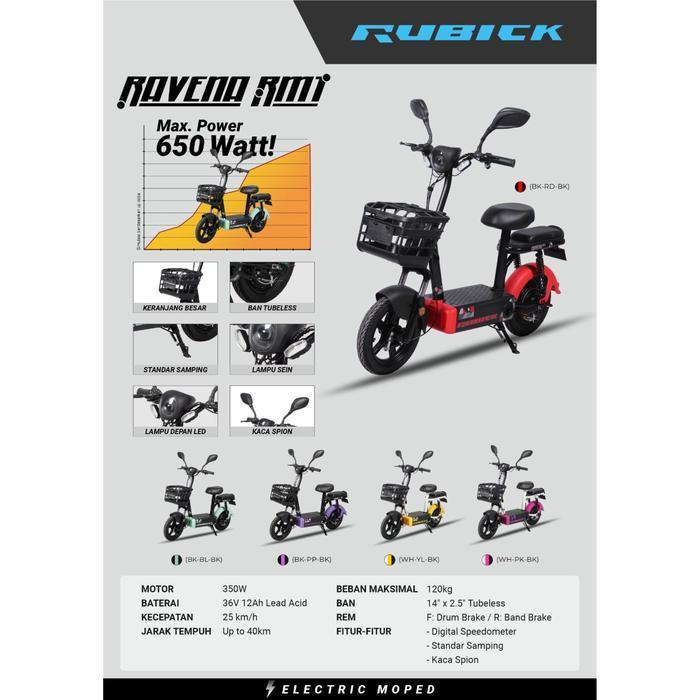 TERMURAH SEPEDA LISTRIK RUBICK RAVENA by UNITED 350 WATT