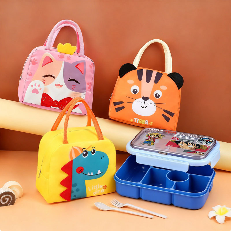 Leak Proof 5 Compartment 1300ML Lunch Box Cartoon Handheld InsulaLuffyPop Bag LuffyPop
