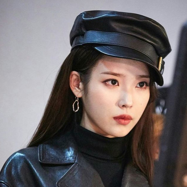 KIAMA - WH01 Topi Baret Apolo Classy Hat Premium Kulit Leather Hitam motif