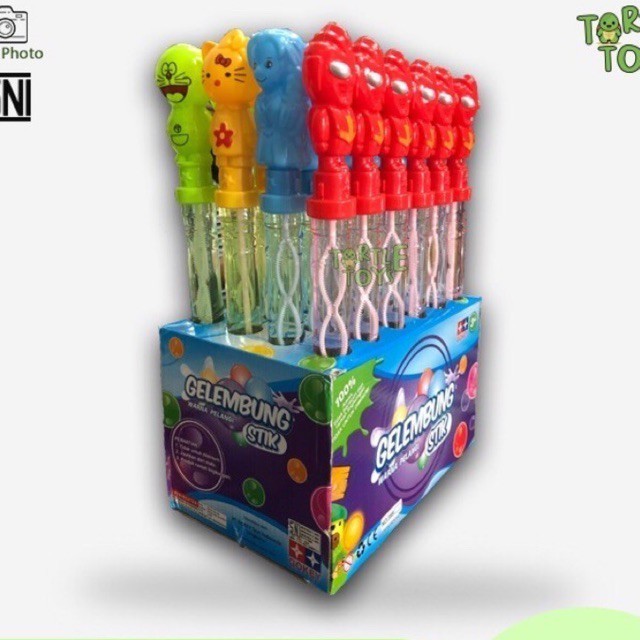 GMJ MAINAN BUBBLE/ BUBBLE SABUN STICK/ GELEMBUNG TIUP BALON 4 KARAKTER KUALITAS SUPER GMJ
