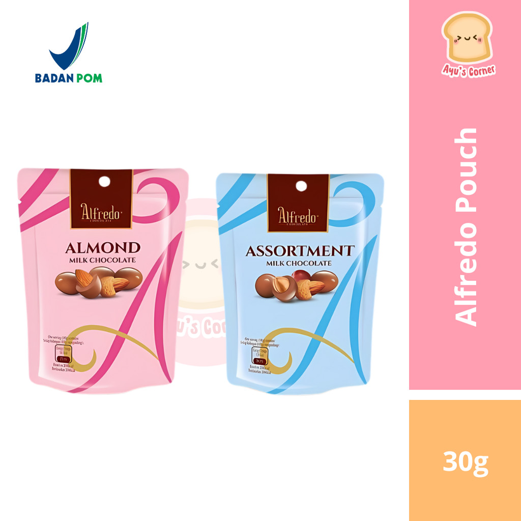 Alfredo Pouch 30g Coklat Almond Milk Assortment Milk Coklat Malaysia Coklat Alfredo Coklat Almond
