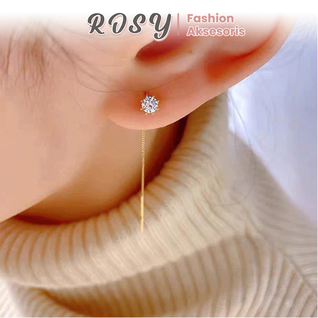Anting Tusuk Model Jurai Fashion Korea/Anting Rumbai Panjang Wanita