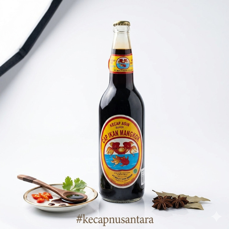 KECAP IKAN MANGKOK MERAH ASIN SUPER BESAR  Rasa Asin Tradisional, Aroma Khas, 625ml -Heirloom Prime 