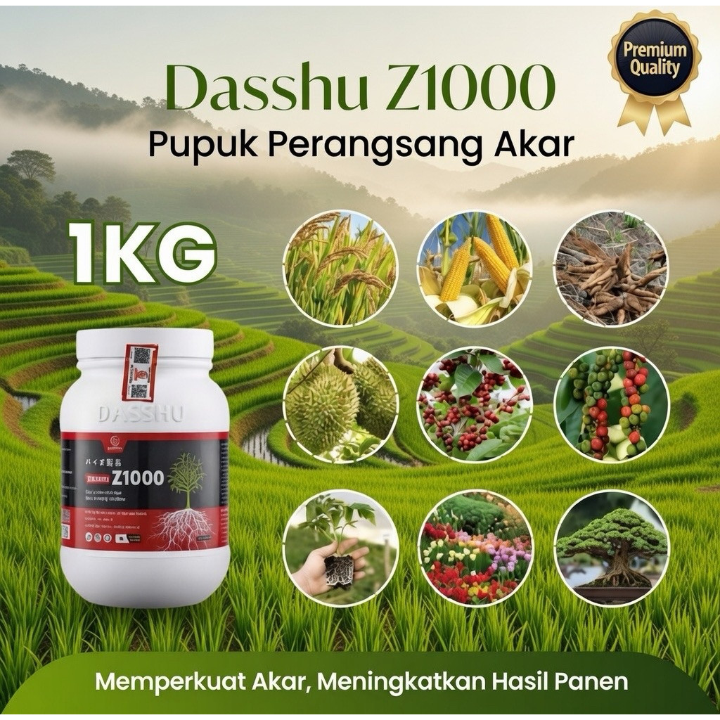 1kg Dasshu Z1000 - Pupuk Organik Jepang Perangsang Akar Super untuk Tanaman