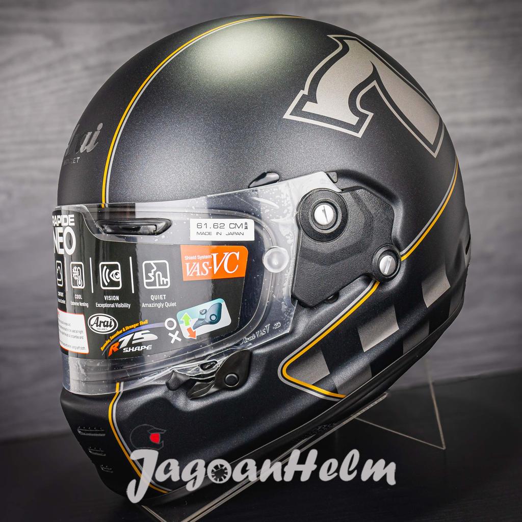 ARAI HELM RAPIDE NEO CAFE RACE | BLACK DOFF | FULL FACE CLASSIC