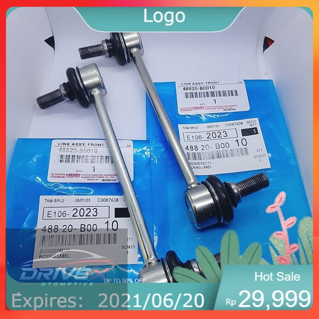 Link Stabilizer Depan Set Toyota Avanza Xenia 48820-B0010 2005 2006 2007 2008 2009 2010 2011 2012