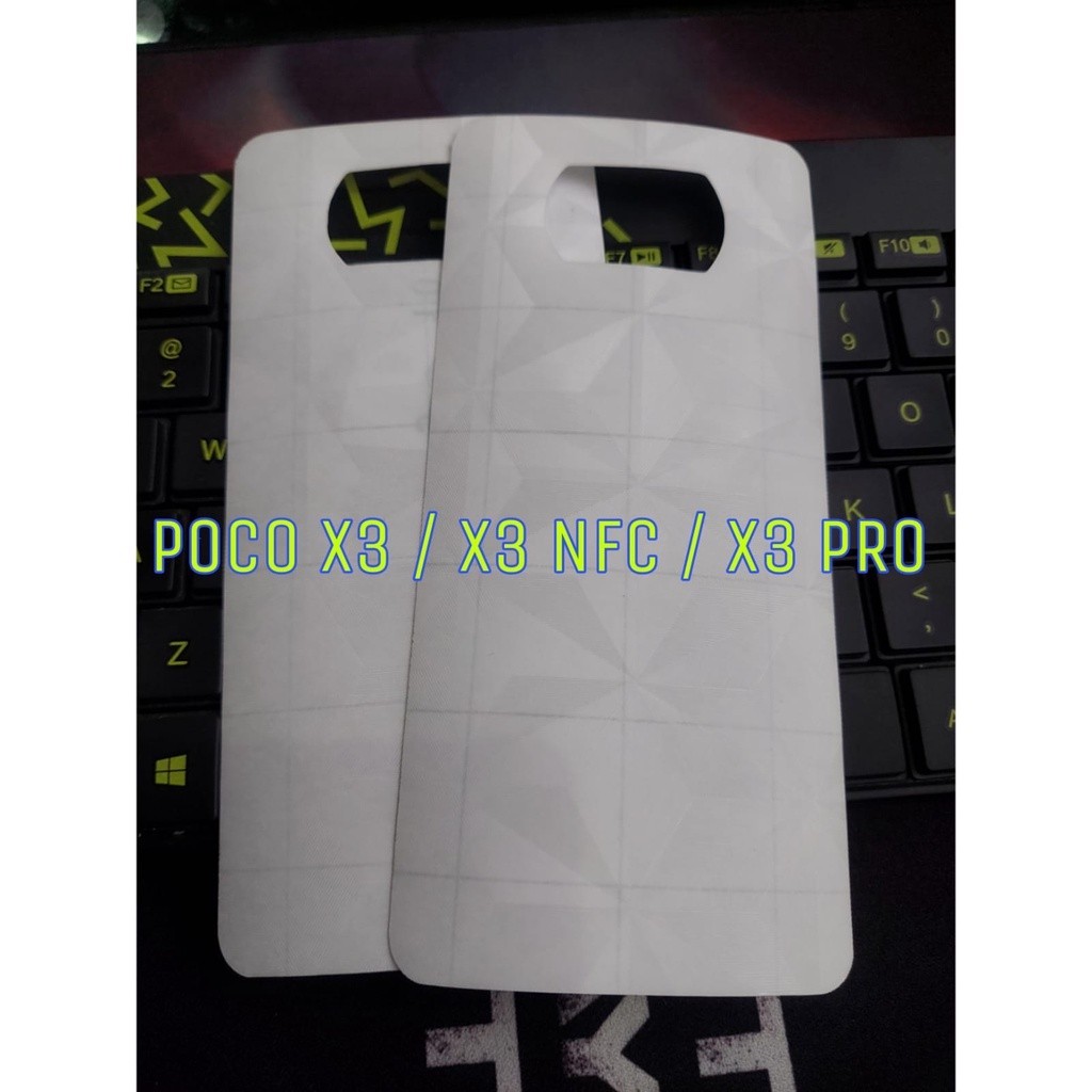 Skin Cabron Xiaomi POCO X3 / POCO X3 NFC / POCO X3 PRO Carbon  Diamond Anti Jamur Hp COD