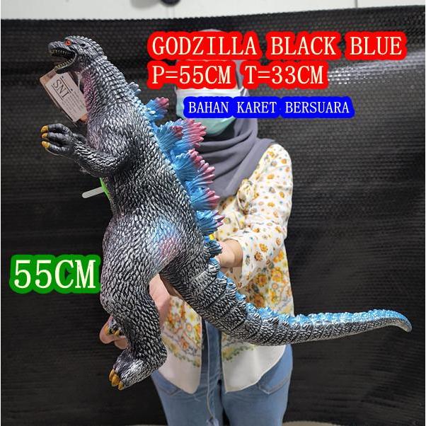 PROMO MAINAN GODZILLA JUMBO 55CM BONEKA DINOSAURUS GODZILLA BESAR - GOD BLACKBLUE