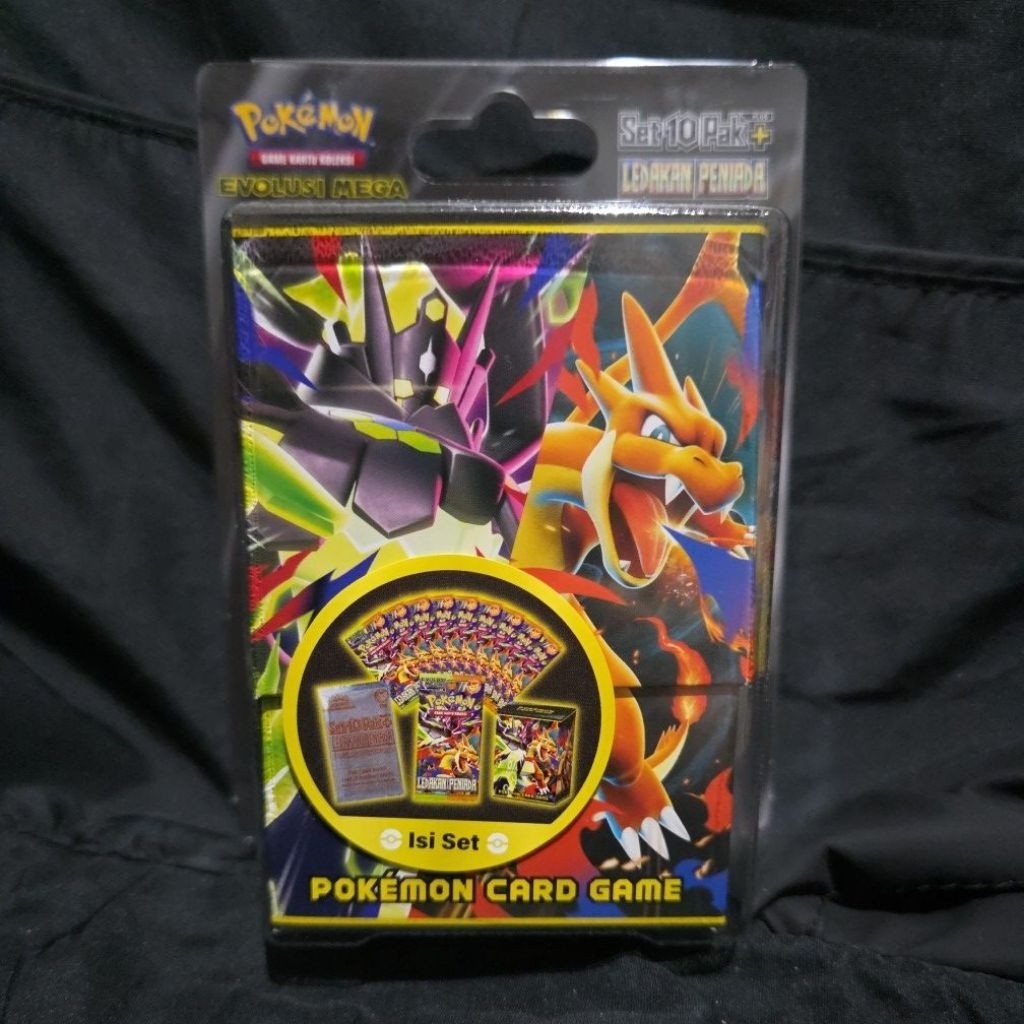 set 10 pack plus pokemon indonesia ledakan peniada original asli