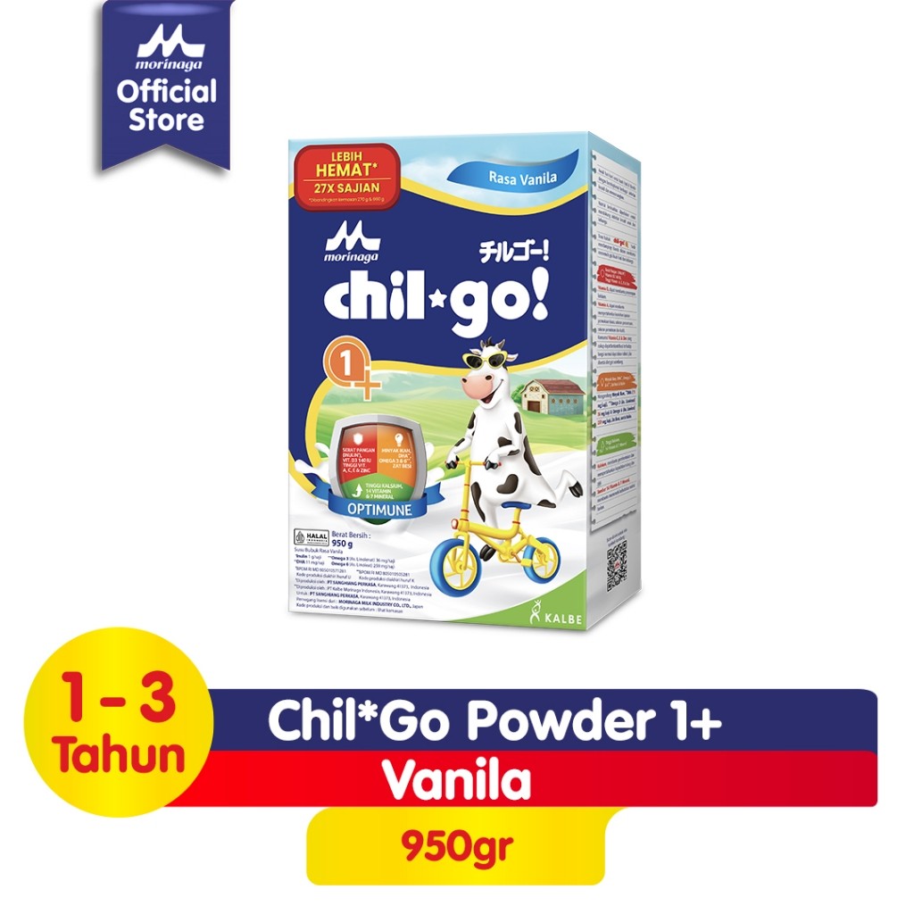 Chil Go Powder 1+ Vanilla 950g Susu Bubuk dukung Tumbuh Kembang Anak