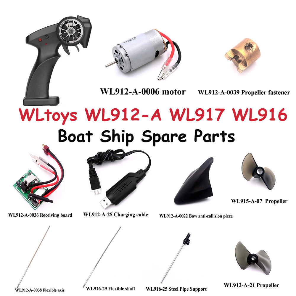 WLtoys WL912-A WL917 WL916 RC Boat Ship Spare Parts Remote Control Motherboard Propeller Flexible Sh