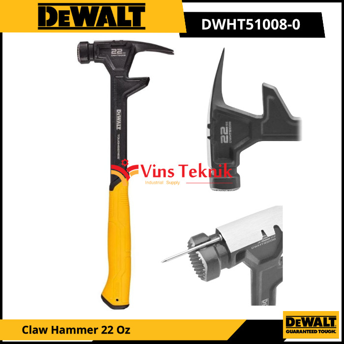 DEWALT DWHT51008-0 Palu Kambing Claw Hammer 22 Oz