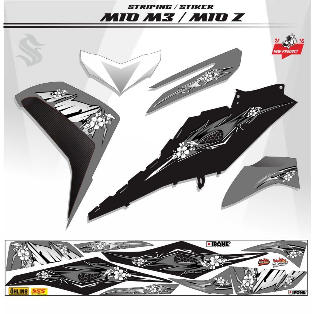VARIASI STRIPING MIO M3 / VARIASI STICKER TERLARIS STRIPING MIO M3