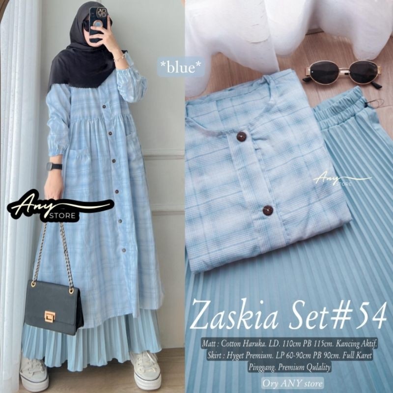 ada grup reseler tanyakan admin zaskia set tunik  any ld110 setelan tunik mix rok plisket alya store