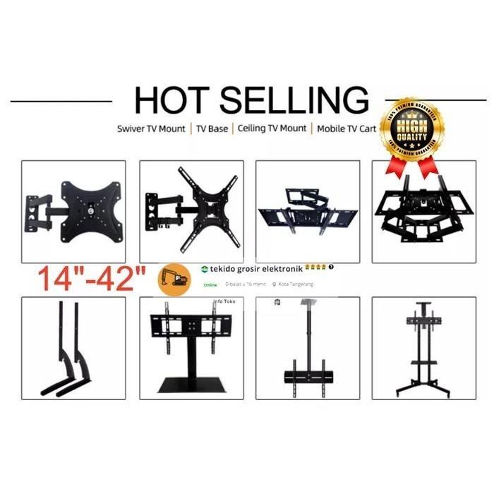 GANTUNGAN TV 42 INCH / BRACKET TV LEC LCD 14"-42"