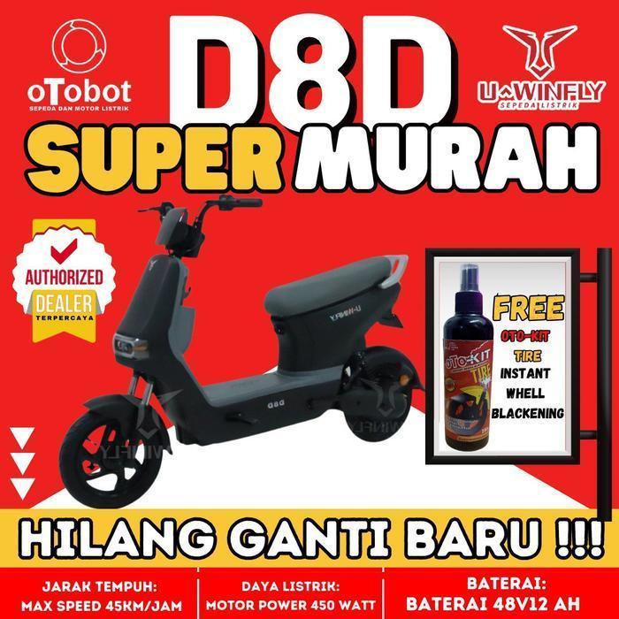 Grosir Murah Sepeda Listrik Uwinfly d8d Garansi Uwinfly Indonesia - RCG PINK Non Asuransi Elegan - h