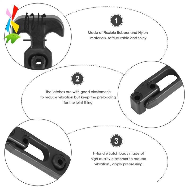 A21F4Pcs THandle Rubber Flexible Draw Latches Fit For Toolbox CoolerGolf CartFarm Machinery TToolbox