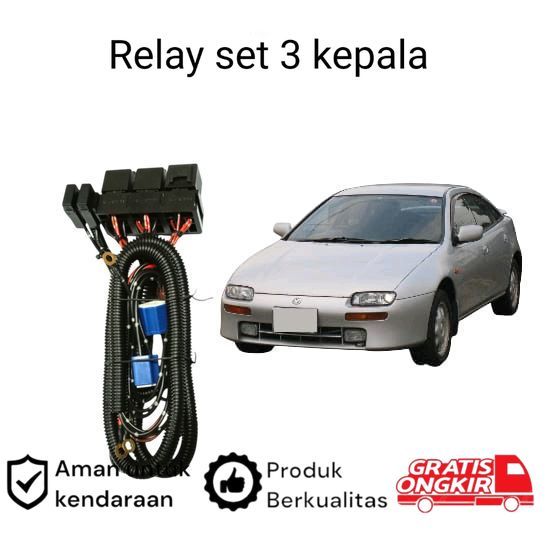 Relay Set Lampu Utama LED H4  Mobil Mazda  Lantis Koko