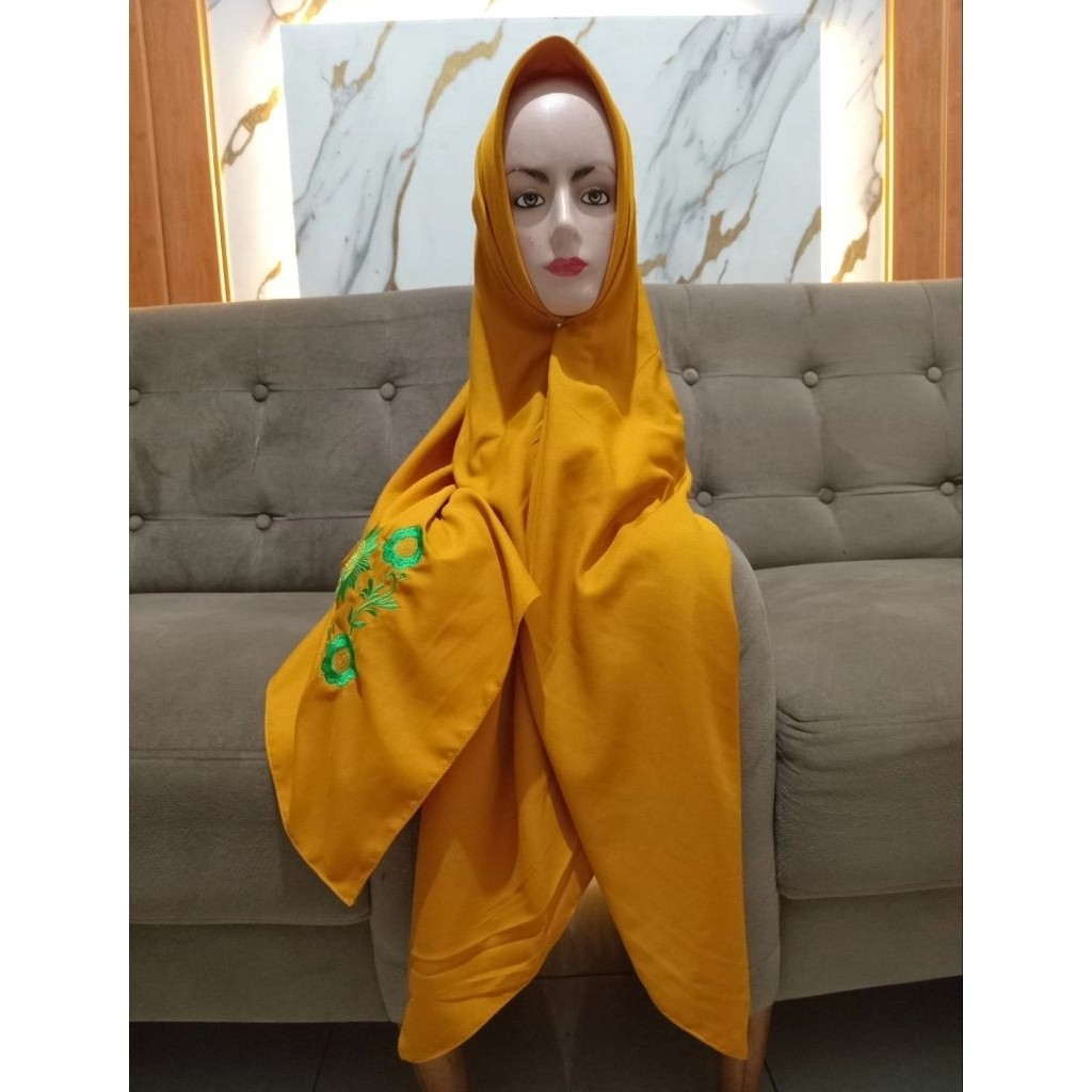 jilbab/kerudung segi empat aisyiyah warna kuning/kunyit.NASYIYATUL AISYIYAH,MUHAMMADIAH. rielpic ,co