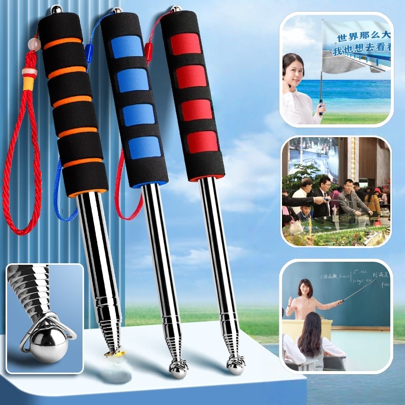 1.2/2M Tiang Bendera Tour Guide Tongkat Tour Leader Tongkat Bendera Lipat Tiang Bendera Teleskopik