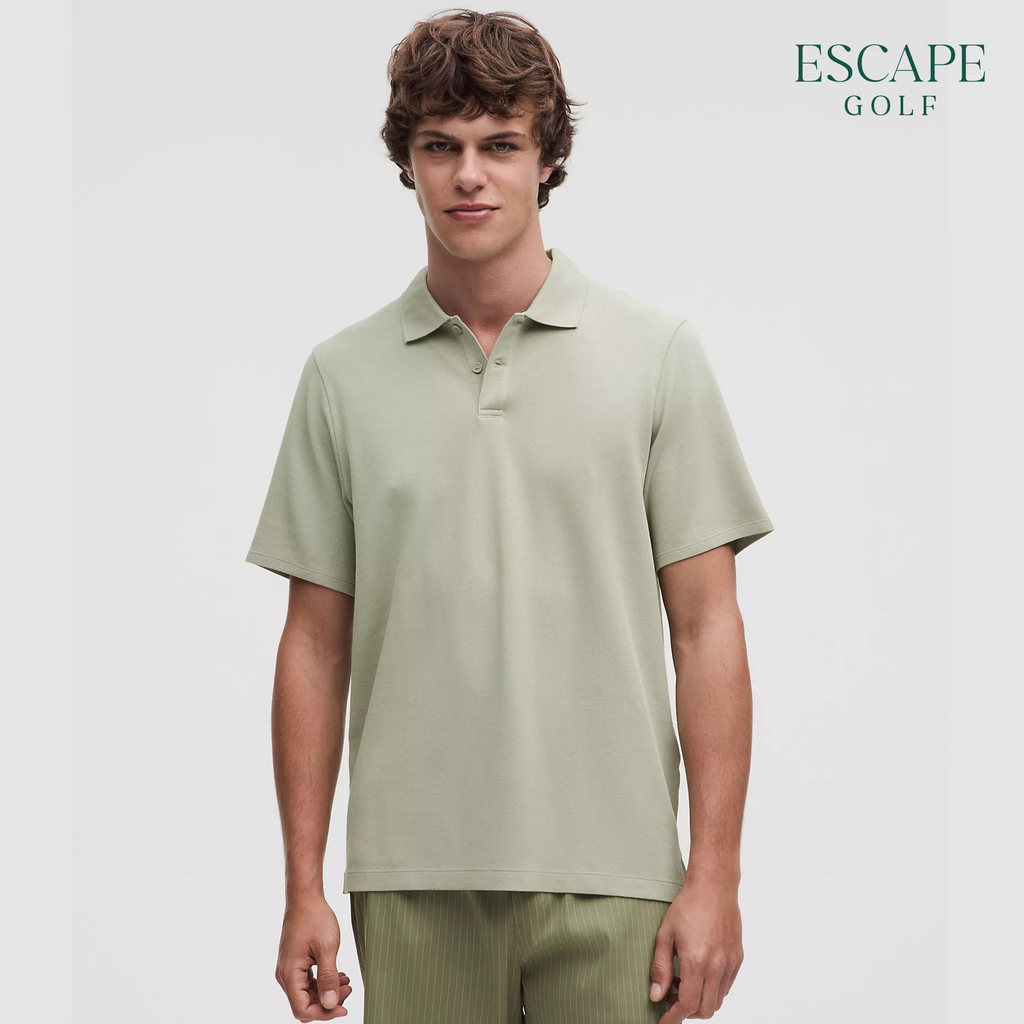 Kaos Polo Golf Pria Kaos Polo Olahraga Pria | Lululemon Cotton Pique Short-Sleeve Polo Kaos Polo Gol