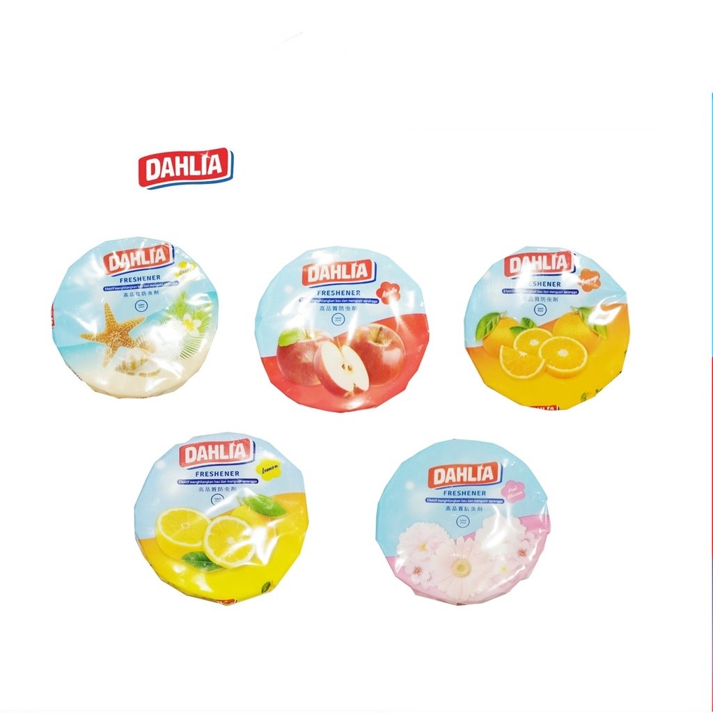 [UniGrosir] Dahlia Kamper Freshener Kapur Barus Ocean Apple Orange Lemon Blossom Refill 80g Pengharu