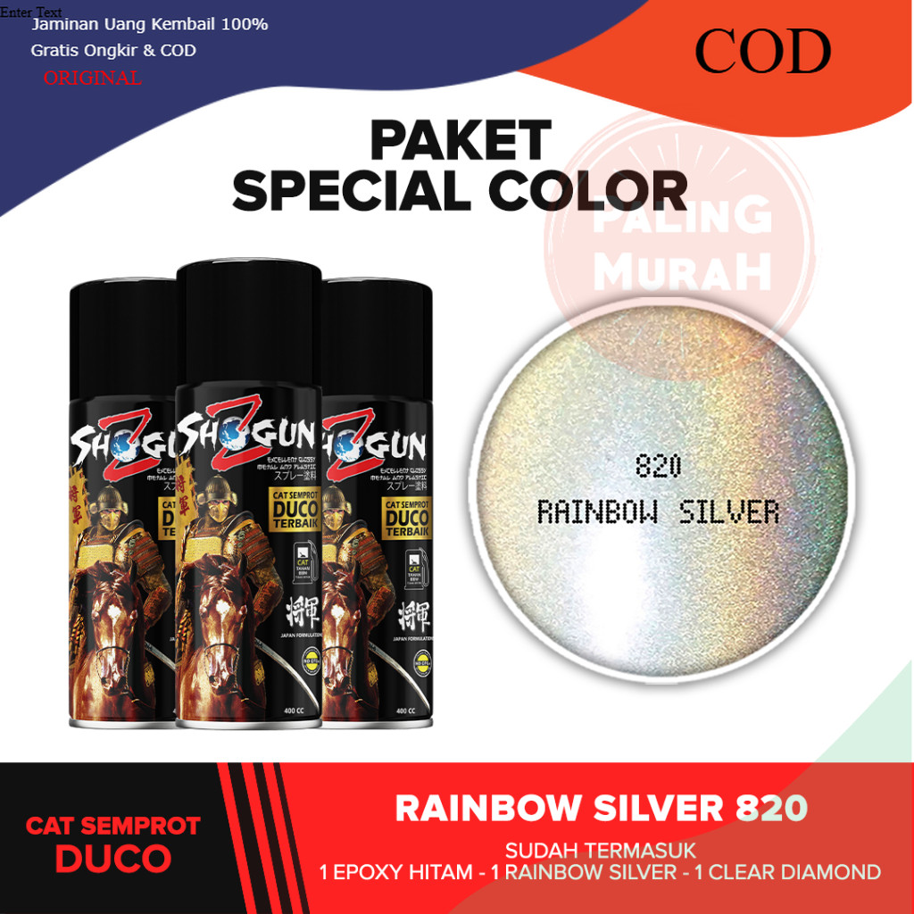 JAPAN PAKET LENGKAP Cat Semprot Motor Shogun Z Paint Rainbow Silver