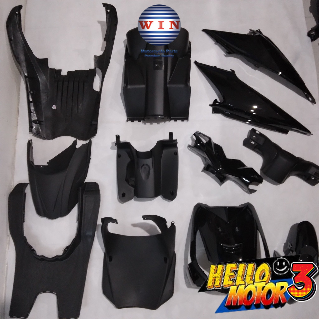 Full Body Beat Karbu KVY 2008 2009 2010 2011 Hitam WIN | complete set bodi kasar halus motor karbura