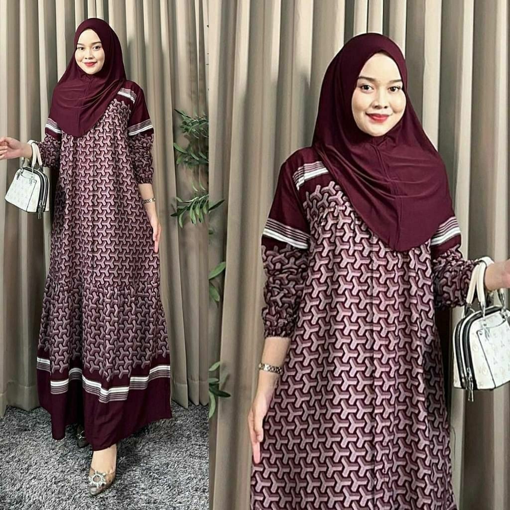 New Set Bergo Gamis Set Hijab Bergo Dress Rayon Terbaru Set Jubah
