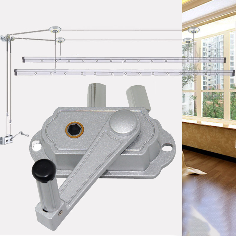 Engkol Jemuran Baju Lifting Manual Kanopi Sliding Hanger Jemuran Atap Plafon Alumunium Sparepart DIY